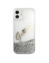 Hurtownia GSM - Etui Guess GUHCP12SGLVSSI Apple iPhone 12 mini srebrny/silver hardcase Glitter Vintage Script - GUE900SLV - {ean13} - Hurt