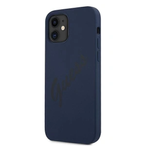 Hurtownia GSM - Etui Guess GUHCP12SLSVSBL Apple iPhone 12 mini niebieski/blue hardcase Script Vintage - GUE901BLU - {ean13} - Hurt