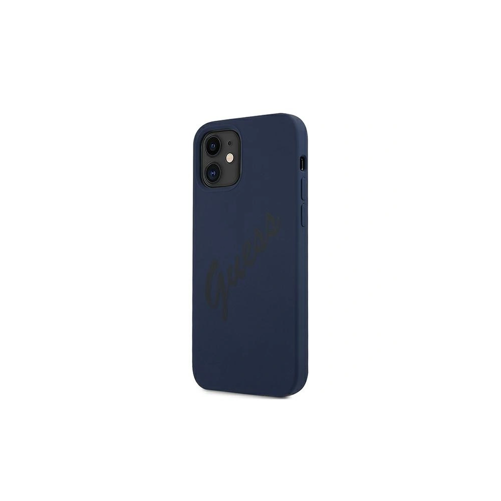 Wholesale Guess GUHCP12SLSVSBL Apple iPhone 12 mini blue hardcase Script Vintage - GUE901BLU - {ean13} - Hurt
