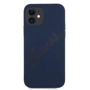 Hurtownia GSM - Etui Guess GUHCP12SLSVSBL Apple iPhone 12 mini niebieski/blue hardcase Script Vintage - GUE901BLU - {ean13} - Hurt