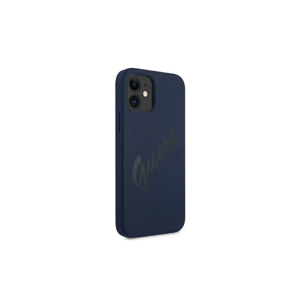 Wholesale Guess GUHCP12SLSVSBL Apple iPhone 12 mini blue hardcase Script Vintage - GUE901BLU - {ean13} - Hurt
