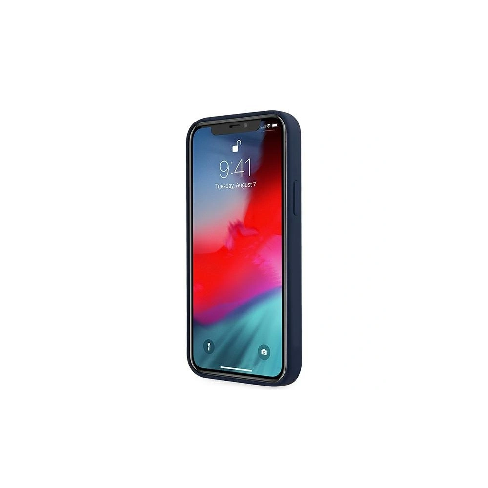 Hurtownia GSM - Etui Guess GUHCP12SLSVSBL Apple iPhone 12 mini niebieski/blue hardcase Script Vintage - GUE901BLU - {ean13} - Hurt