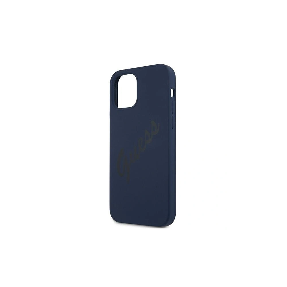 Hurtownia GSM - Etui Guess GUHCP12SLSVSBL Apple iPhone 12 mini niebieski/blue hardcase Script Vintage - GUE901BLU - {ean13} - Hurt