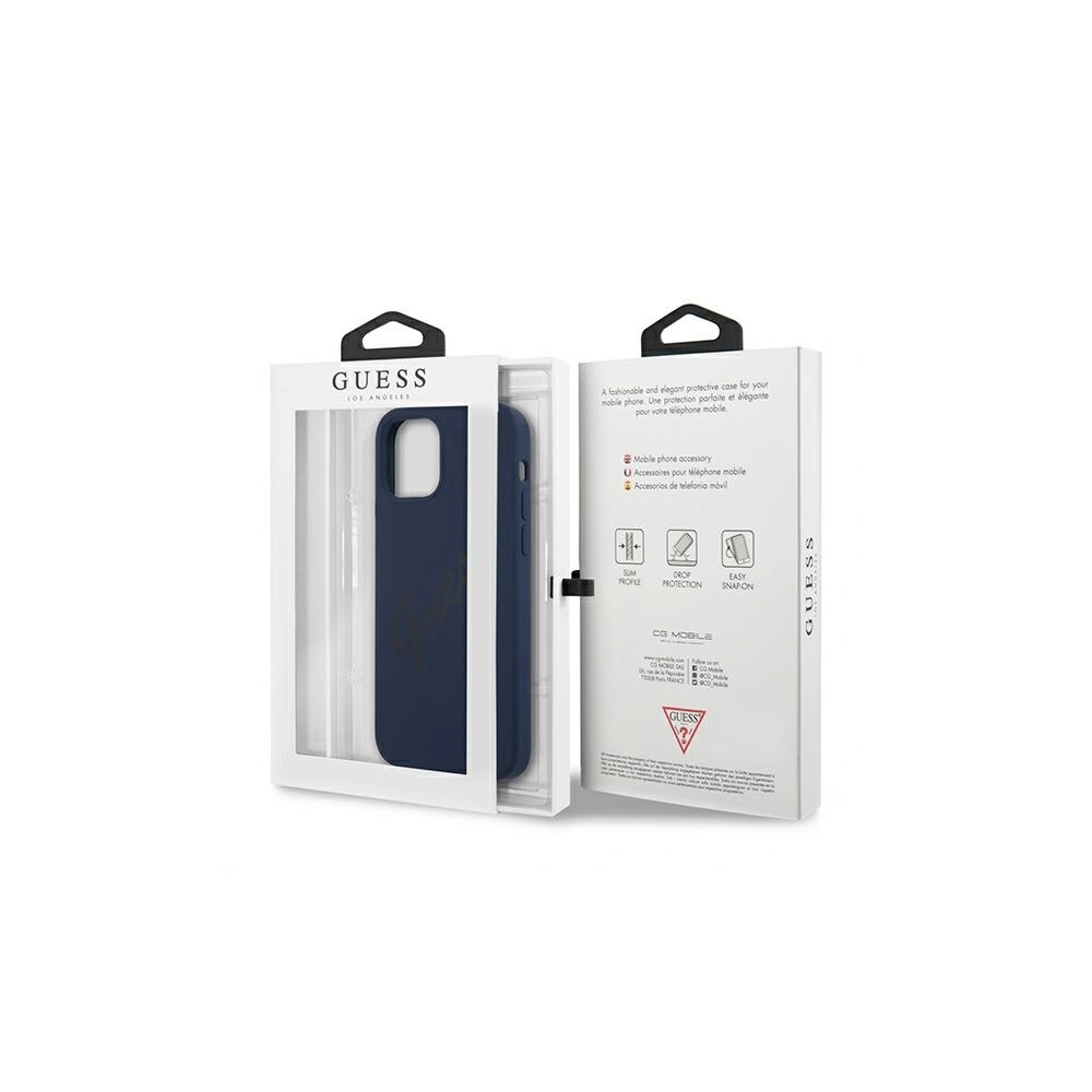 Wholesale Guess GUHCP12SLSVSBL Apple iPhone 12 mini blue hardcase Script Vintage - GUE901BLU - {ean13} - Hurt