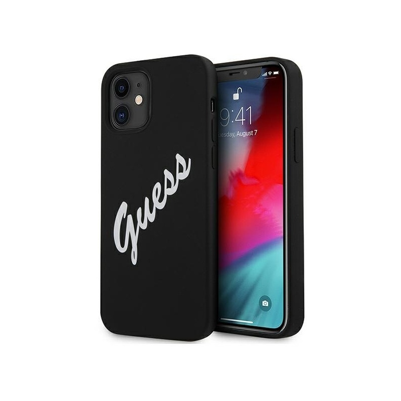Guess Distributor - 3700740495278 - GUE902BLKWHT - Guess GUHCP12SLSVSBW Apple iPhone 12 mini black white hardcase Silicone Vintage - B2B homescreen