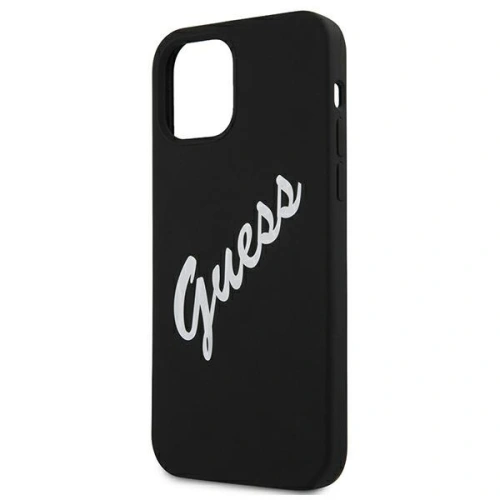 Etui Guess GUHCP12SLSVSBW Apple iPhone 12 mini czarno biały/black white hardcase Silicone Vintage