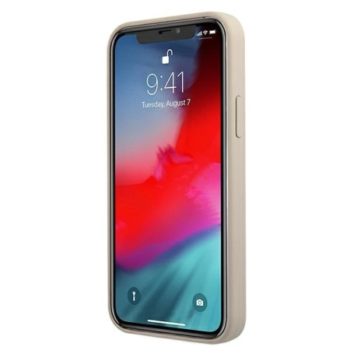 Etui Guess GUHCP12SLSVSGP Apple iPhone 12 mini szaro różowy/grey pink hardcase Silicone Vintage