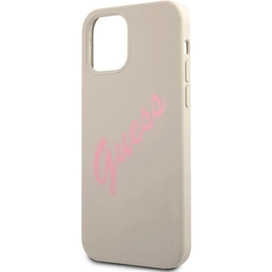 Hurtownia GSM - Etui Guess GUHCP12SLSVSGP Apple iPhone 12 mini szaro różowy/grey pink hardcase Silicone Vintage - GUE904GRYPNK - {ean13} - Hurt