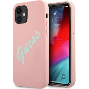 Hurtownia GSM - Etui Guess GUHCP12SLSVSPG Apple iPhone 12 mini różowo zielony/green pink hardcase Silicone Vintage - GUE905PNKGRN - {ean13} - Hurt