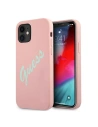 Etui Guess GUHCP12SLSVSPG Apple iPhone 12 mini różowo zielony/green pink hardcase Silicone Vintage