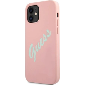 Hurtownia GSM - Etui Guess GUHCP12SLSVSPG Apple iPhone 12 mini różowo zielony/green pink hardcase Silicone Vintage - GUE905PNKGRN - {ean13} - Hurt
