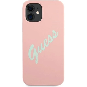 Hurtownia GSM - Etui Guess GUHCP12SLSVSPG Apple iPhone 12 mini różowo zielony/green pink hardcase Silicone Vintage - GUE905PNKGRN - {ean13} - Hurt