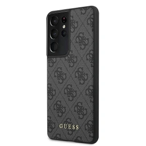 Guess GUHCS21LG4GFGR Samsung Galaxy S21 Ultra grey hard case 4G Metal Gold Logo