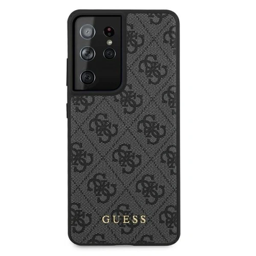 Etui Guess GUHCS21LG4GFGR Samsung Galaxy S21 Ultra szary/grey hard case 4G Metal Gold Logo