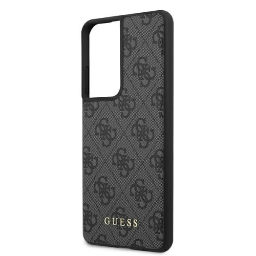 Etui Guess GUHCS21LG4GFGR Samsung Galaxy S21 Ultra szary/grey hard case 4G Metal Gold Logo