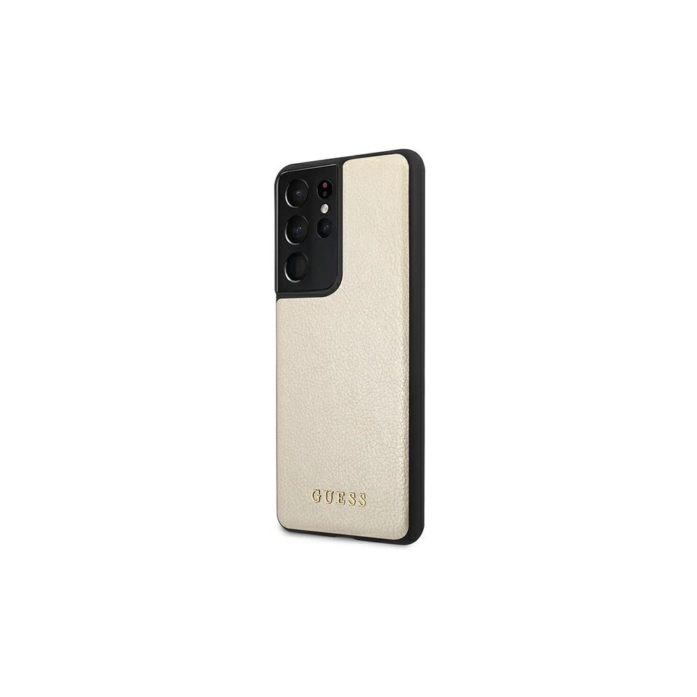 Wholesale Guess GUHCS21LIGLGO Samsung Galaxy S21 Ultra gold hard case Iridescent - GUE908GLD - {ean13} - Hurt