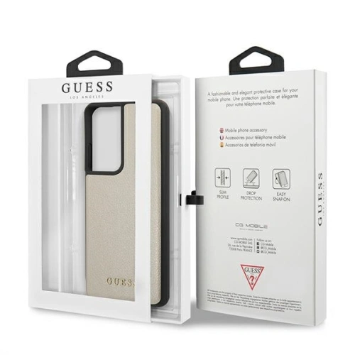 Etui Guess GUHCS21LIGLGO Samsung Galaxy S21 Ultra złoty/gold hard case Iridescent