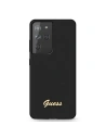 Etui Guess GUHCS21LLSLMGBK Samsung Galaxy S21 Ultra czarny/black hardcase Silicone Script Metal Logo
