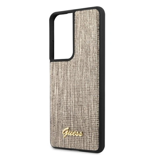 Etui Guess GUHCS21LPCUMLLIGO Samsung Galaxy S21 Ultra złoty/gold hardcase Lizard Collection