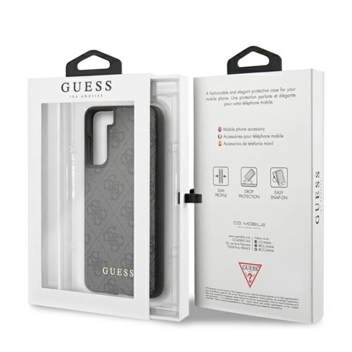 Etui Guess GUHCS21MG4GFGR Samsung Galaxy S21+ Plus szary/grey hard case 4G Metal Gold Logo