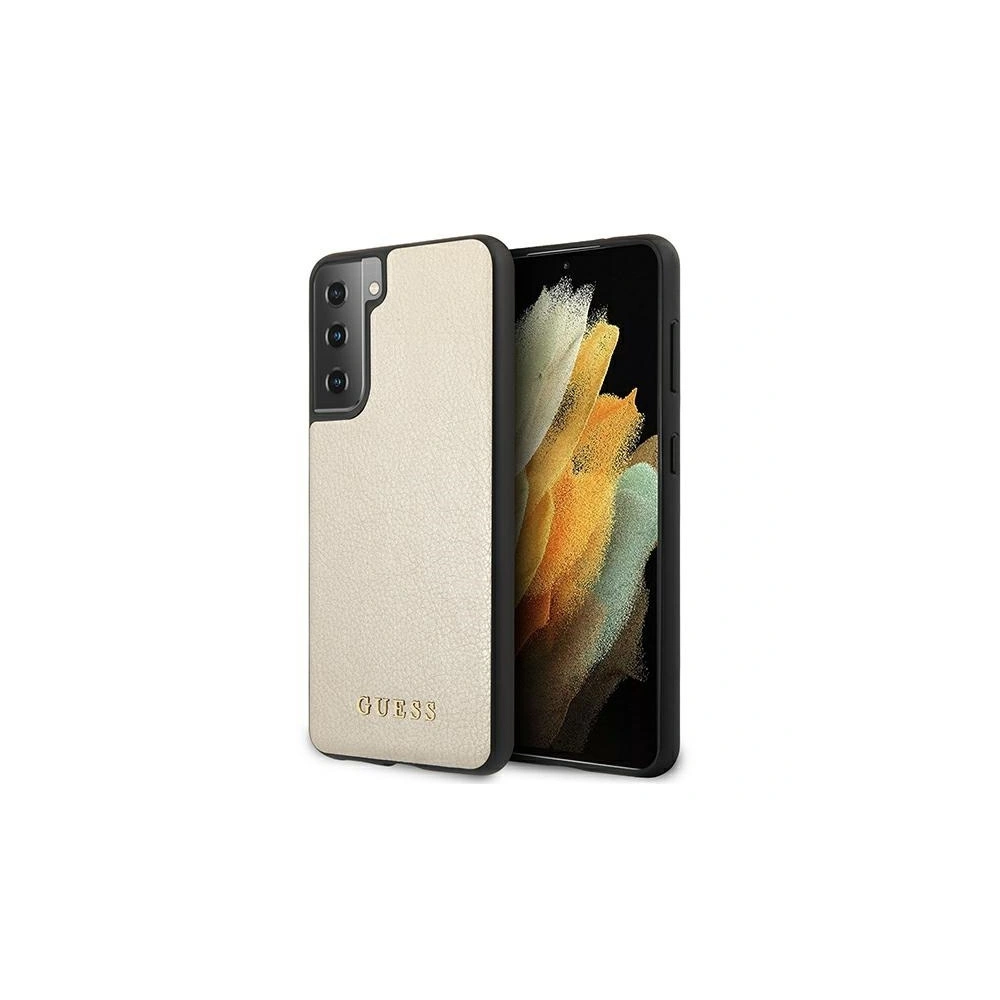 Hurtownia GSM - Guess Samsung Case GUHCS21MIGLGO Galaxy S21+ Plus gold/gold hartes Case Iridescent - GUE914GLD - {ean13} - Hurt