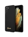 Etui Guess GUHCS21MLSLMGBK Samsung Galaxy S21+ Plus czarny/black hardcase Silicone Script Metal Logo
