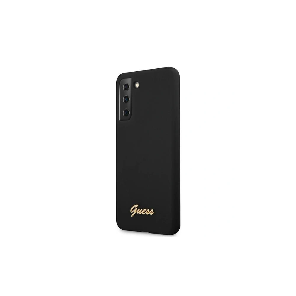 Hurtownia GSM - Etui Guess GUHCS21MLSLMGBK Samsung Galaxy S21+ Plus czarny/black hardcase Silicone Script Metal Logo - GUE915BLK - {ean13} - Hurt