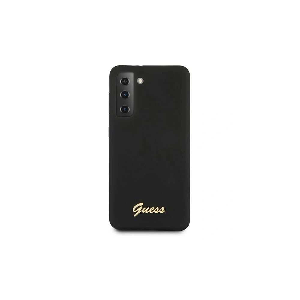 Hurtownia GSM - Etui Guess GUHCS21MLSLMGBK Samsung Galaxy S21+ Plus czarny/black hardcase Silicone Script Metal Logo - GUE915BLK - {ean13} - Hurt