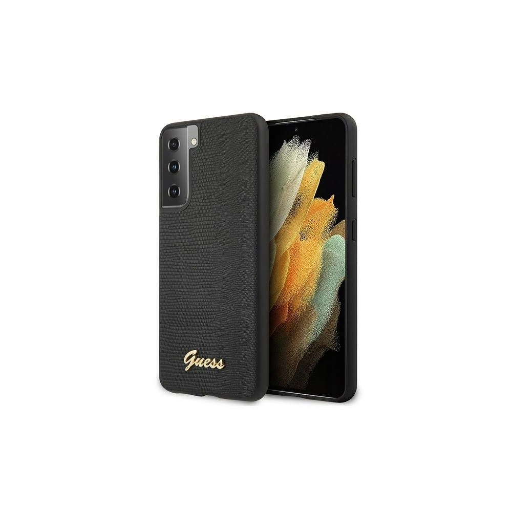 Hurtownia GSM - Etui Guess GUHCS21MPCUMLLIBK Samsung Galaxy S21+ Plus czarny/black hardcase Lizard Collection - GUE916BLK - {ean13} - Hurt
