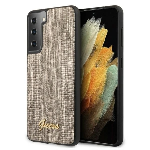 Hurtownia GSM - Etui Guess GUHCS21MPCUMLLIGO Samsung Galaxy S21+ Plus złoty/gold hardcase Lizard Collection - GUE917GLD - {ean13} - Hurt