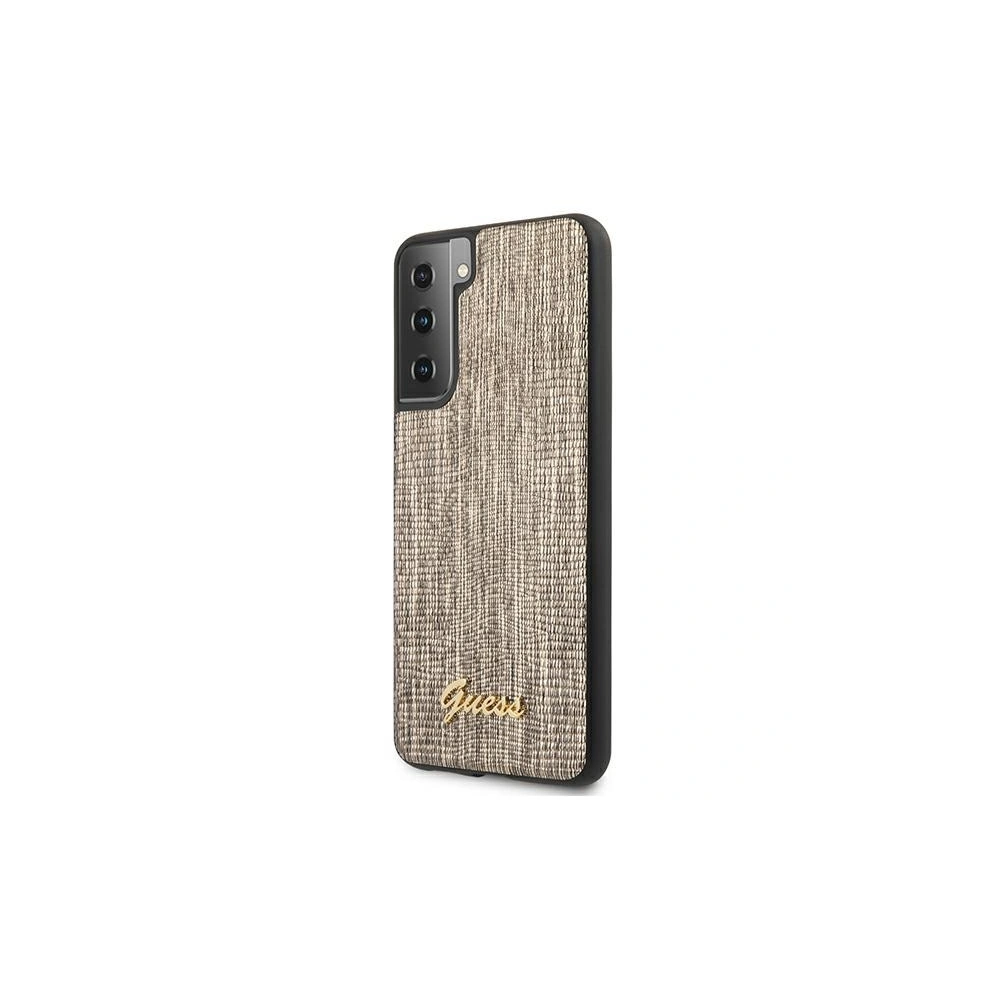 Hurtownia GSM - Etui Guess GUHCS21MPCUMLLIGO Samsung Galaxy S21+ Plus złoty/gold hardcase Lizard Collection - GUE917GLD - {ean13} - Hurt