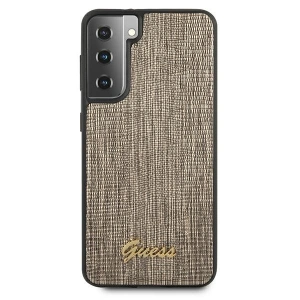 Hurtownia GSM - Etui Guess GUHCS21MPCUMLLIGO Samsung Galaxy S21+ Plus złoty/gold hardcase Lizard Collection - GUE917GLD - {ean13} - Hurt