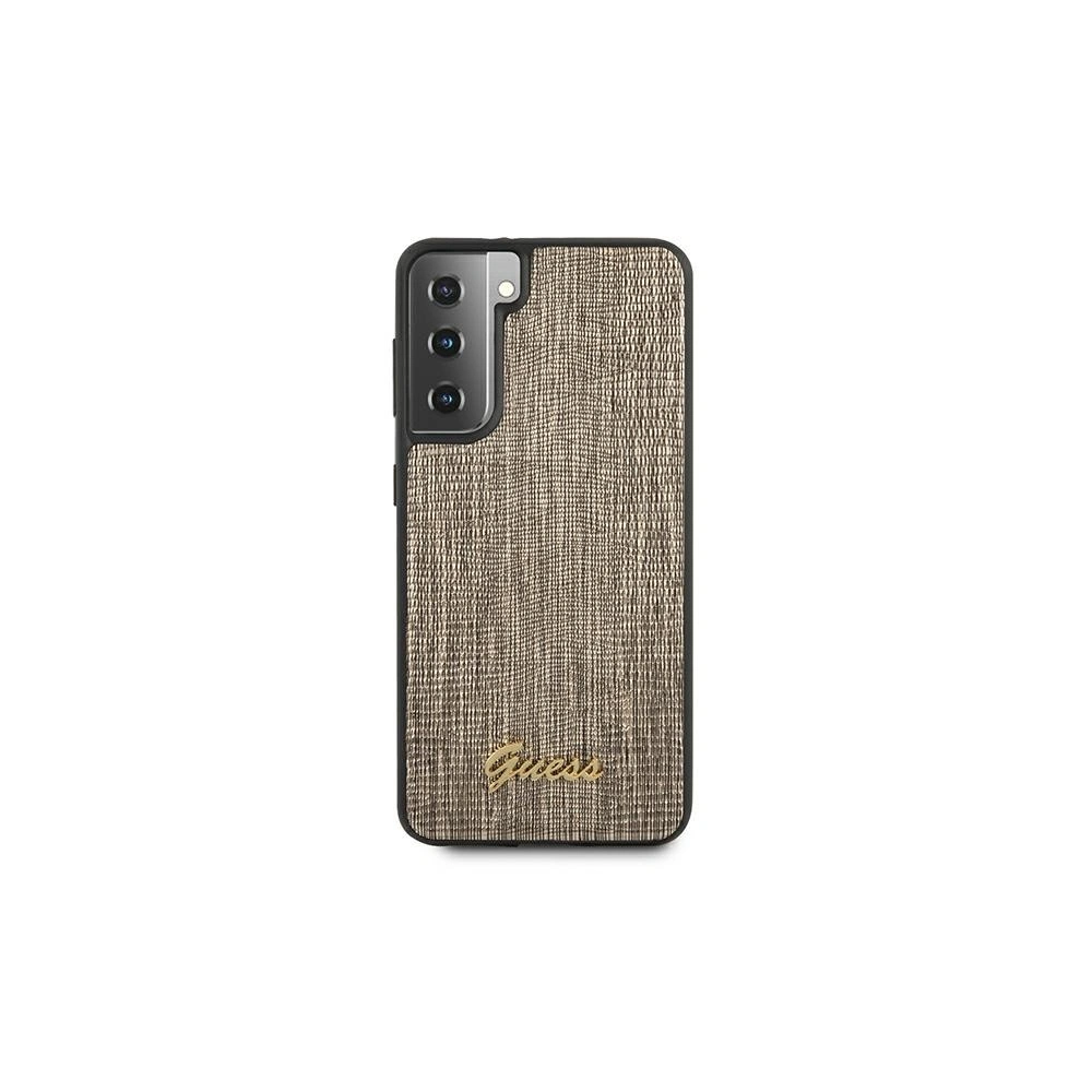 Hurtownia GSM - Etui Guess GUHCS21MPCUMLLIGO Samsung Galaxy S21+ Plus złoty/gold hardcase Lizard Collection - GUE917GLD - {ean13} - Hurt