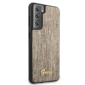 Hurtownia GSM - Etui Guess GUHCS21MPCUMLLIGO Samsung Galaxy S21+ Plus złoty/gold hardcase Lizard Collection - GUE917GLD - {ean13} - Hurt
