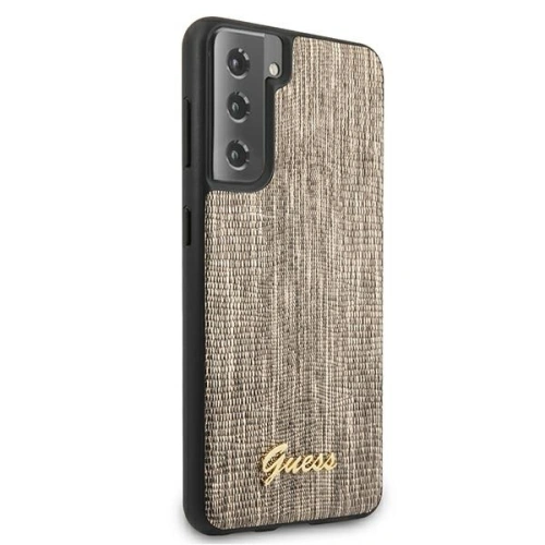 Etui Guess GUHCS21MPCUMLLIGO Samsung Galaxy S21+ Plus złoty/gold hardcase Lizard Collection