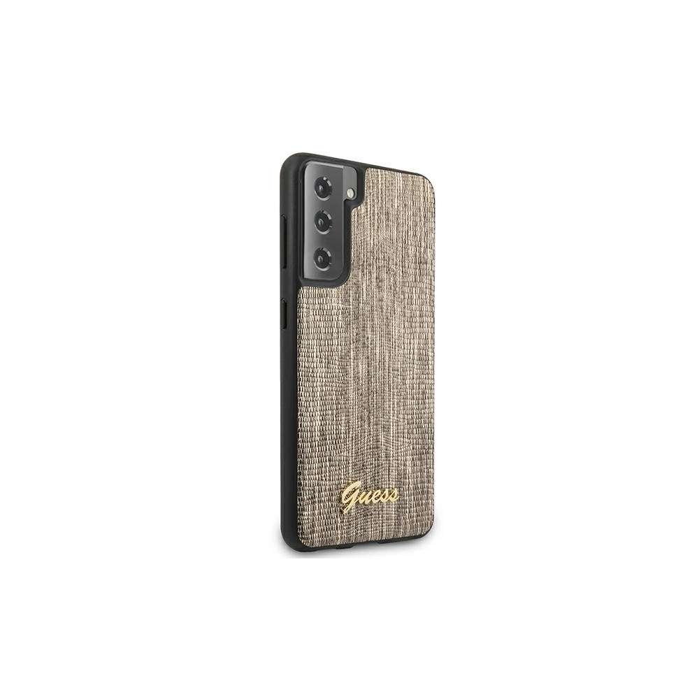 Hurtownia GSM - Etui Guess GUHCS21MPCUMLLIGO Samsung Galaxy S21+ Plus złoty/gold hardcase Lizard Collection - GUE917GLD - {ean13} - Hurt