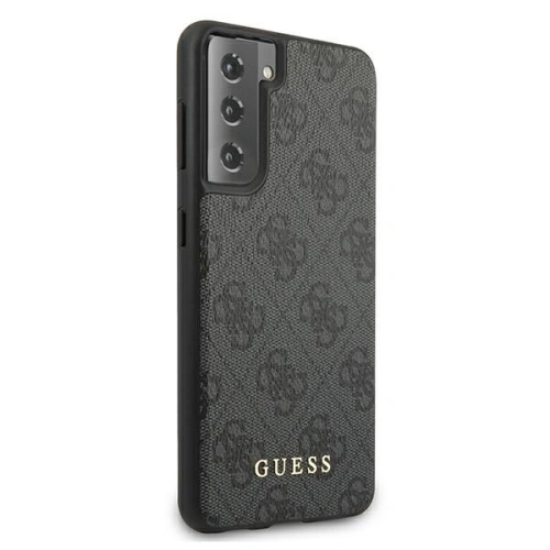 Etui Guess GUHCS21SG4GFGR Samsung Galaxy S21 szary/grey hard case 4G Metal Gold Logo