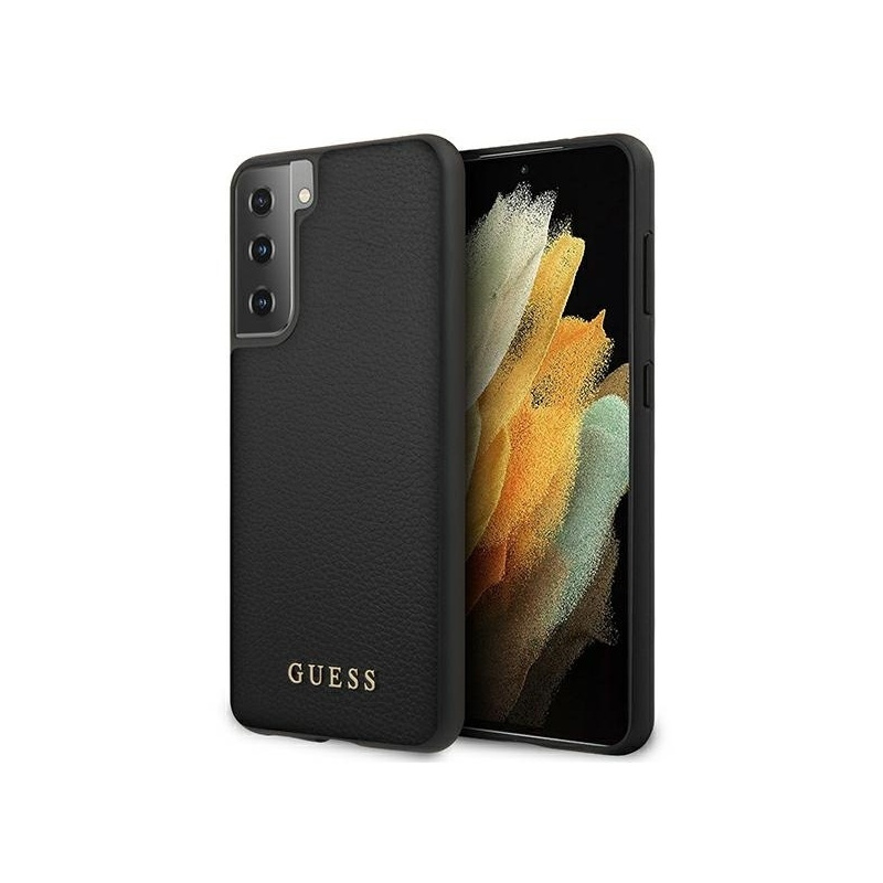 Guess Distributor - 3700740495766 - GUE919BLK - Guess GUHCS21SIGLBK Samsung Galaxy S21 black hard case Iridescent - B2B homescreen