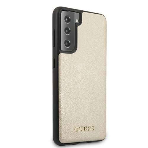 Etui Guess GUHCS21SIGLGO Samsung Galaxy S21 złoty/gold hard case Iridescent