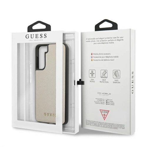Etui Guess GUHCS21SIGLGO Samsung Galaxy S21 złoty/gold hard case Iridescent
