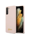 Hurtownia GSM - Etui Guess GUHCS21SLSLMGLP Samsung Galaxy S21 różowy/pink hardcase Silicone Script Metal Logo - GUE922PNK - {ean13} - Hurt