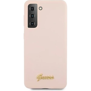 Wholesale Guess GUHCS21SLSLMGLP Samsung Galaxy S21 pink hardcase Silicone Script Metal Logo - GUE922PNK - {ean13} - Hurt