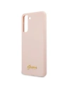 Hurtownia GSM - Etui Guess GUHCS21SLSLMGLP Samsung Galaxy S21 różowy/pink hardcase Silicone Script Metal Logo - GUE922PNK - {ean13} - Hurt