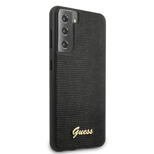 Etui Guess GUHCS21SPCUMLLIBK Samsung Galaxy S21 czarny/black hardcase Lizard Collection