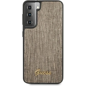 Wholesale Guess GUHCS21SPCUMLLIGO Samsung Galaxy S21 gold hardcase Lizard Collection - GUE924GLD - {ean13} - Hurt