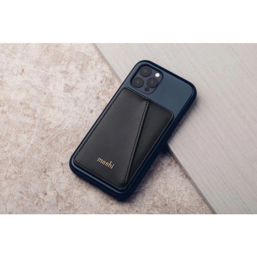 Portfel magnetyczny Moshi Slim Wallet (System SnapTo™) (Jet Black)