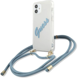 Hurtownia GSM - Etui Guess GUHCP12SCRTVSBL Apple iPhone 12 mini niebieski/blue hardcase Script Vintage - GUE925BLU - {ean13} - Hurt