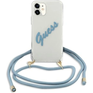 Hurtownia GSM - Etui Guess GUHCP12SCRTVSBL Apple iPhone 12 mini niebieski/blue hardcase Script Vintage - GUE925BLU - {ean13} - Hurt