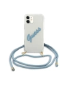 Hurtownia GSM - Etui Guess GUHCP12SCRTVSBL Apple iPhone 12 mini niebieski/blue hardcase Script Vintage - GUE925BLU - {ean13} - Hurt