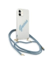 Hurtownia GSM - Etui Guess GUHCP12SCRTVSBL Apple iPhone 12 mini niebieski/blue hardcase Script Vintage - GUE925BLU - {ean13} - Hurt